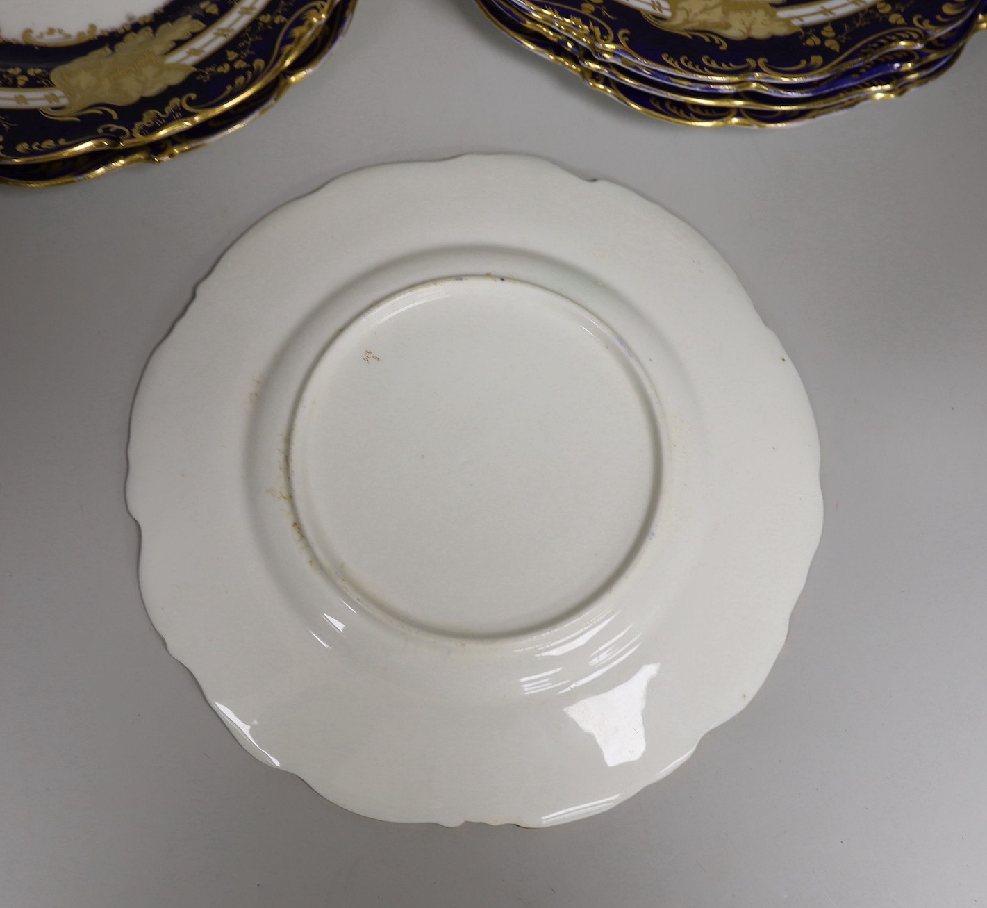 A Victorian bone china part dessert service